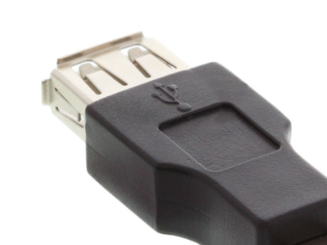 Inline Micro-Usb Otg Adapter, Micro-B Stecker An Usb A Buchse, Usb A Female, Usb-A, Schwarz