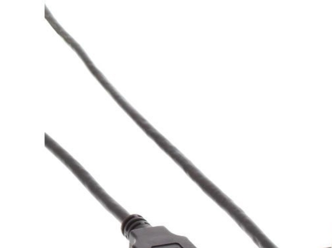 Inline Usb 2.0 Mini-Kabel, St A/Mini-B St 5Pol, Unten Abgew. 90°, Schwarz, 1M, 1 M, Usb A, Mini-Usb B, Usb 2.0, Männlich/Männlich, Schwarz