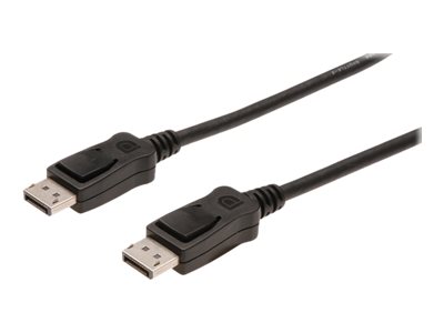 Digitus Displayport Anschlusskabel, Dp St/St, 1.0M, M/Verriegelung, Ultra Hd 4K, Sw, 1 M, Displayport, Displayport, Männlich, Männlich, Schwarz