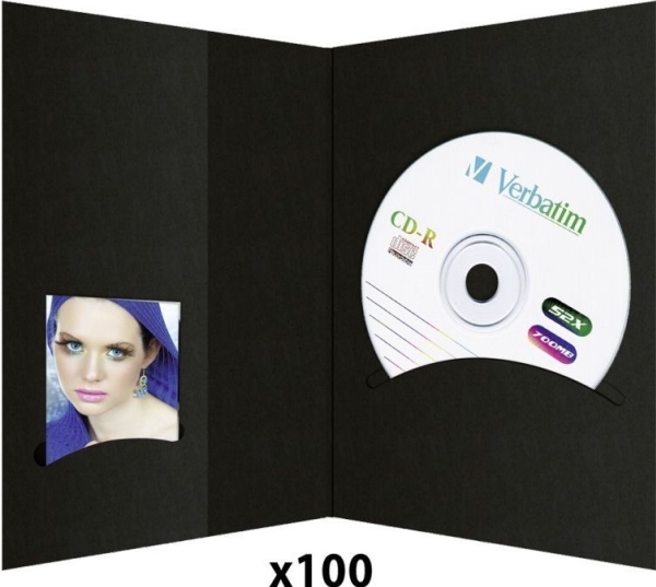 Nuotraukų Rėmelis 1X100 Daiber Aplankai Su Cd Archyvu, 10X15, Juodi