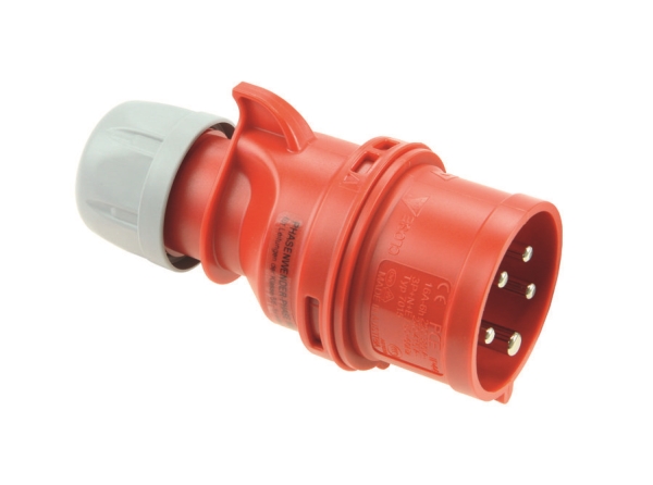 PCE CEE stikprop 16A 5p - 6h, IP44, SHARK, Med fasevender