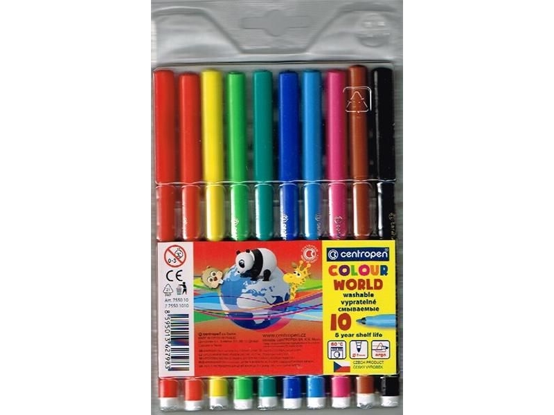 Centropen Flamastry Colour World 10 Kolorów (7550/10/Tp-10)