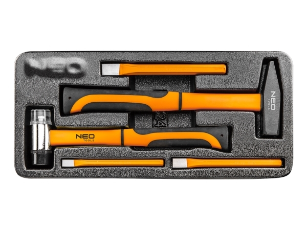 Neo Tools Plaktukai Ir Kaltai, Rinkinyje 5, Įdėklas