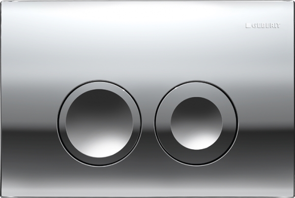 Betjeningsplade Delta21, kunststof bl. krom