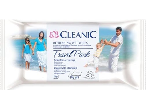 CLEANIC Refreshing Wet Wipes antibakterielle rejseklude 40 stk