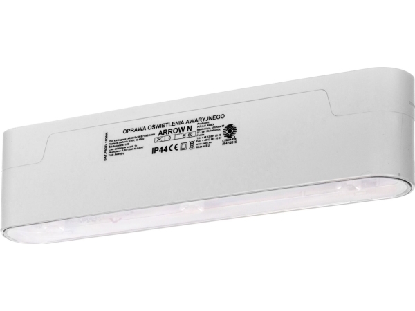 AWEX nødarmatur Arrow N ECO LED 3 x 1W 1h en-funktion (ARNO/3x1W/ESE/X/WH)