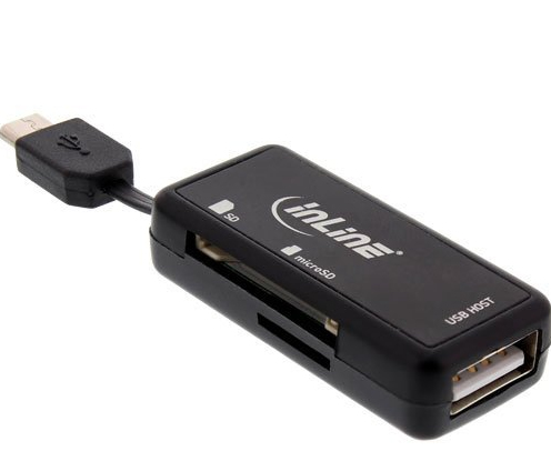Inline 66776, Mmc, Microsd (Transflash), Microsdhc, Sd, Sdhc, Sdxc, Schwarz, Usb 2.0, 1 Stück