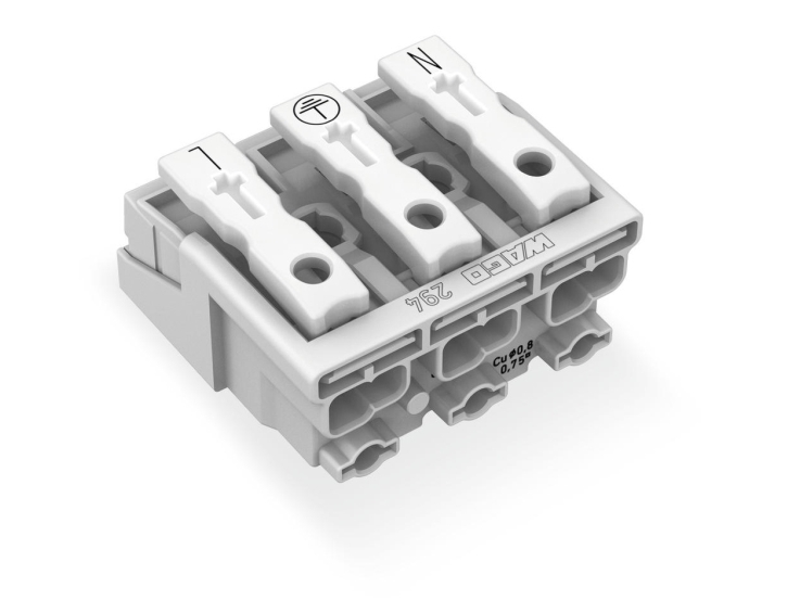 Wago 294-5013, Hvid, Polykarbonat, 24 A, 500 V, 30 Mm, 17 Mm
