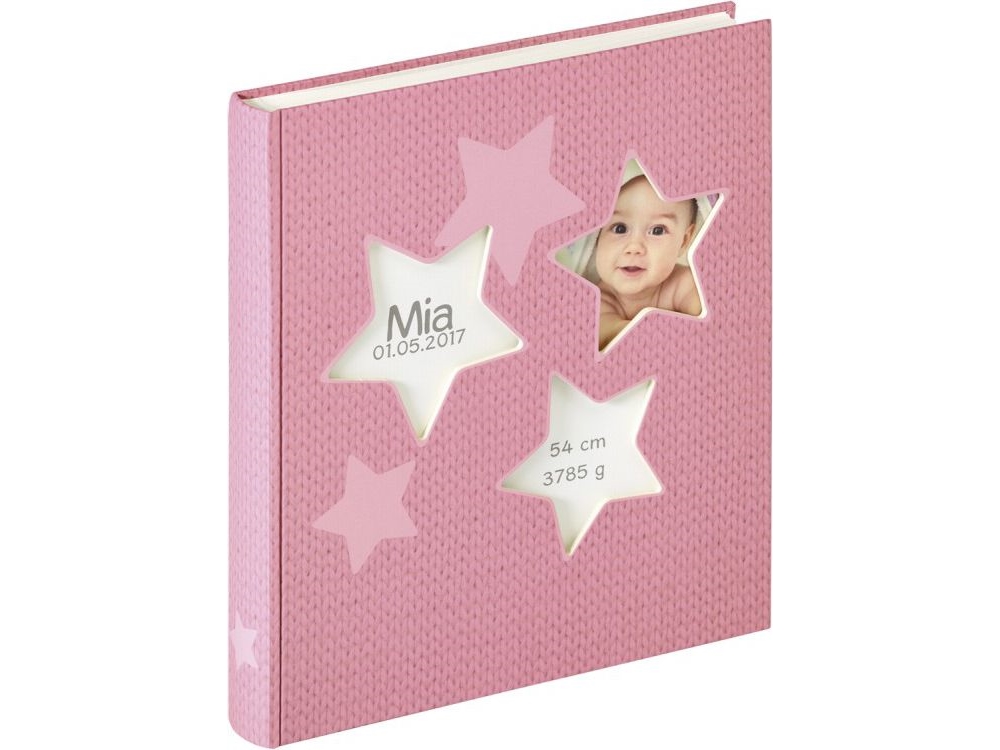 Walther Estrella Rosa 28X30,5 50 Weiße Seiten Babyalbum Uk133r