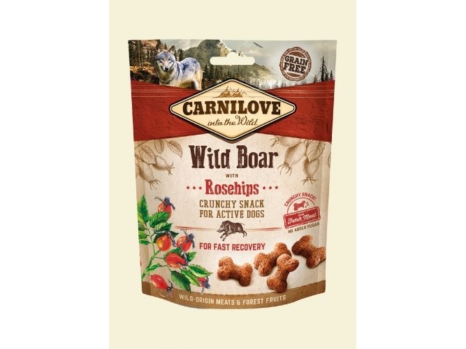 Carnilove Przysmak Hundesnack Knuspriges Wildschwein+Rosenchips 200G