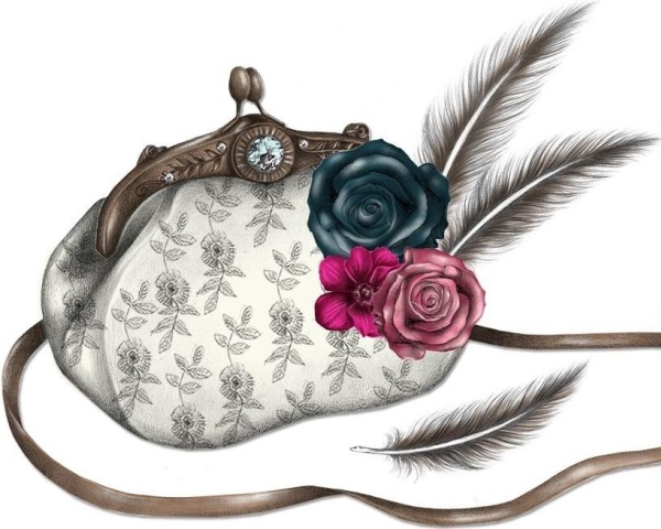 Clear Creation Karnet Swarovski - kwadrat. Torebka pióra | Baby & barn - Dekoration - Presentartiklar | GameStuff