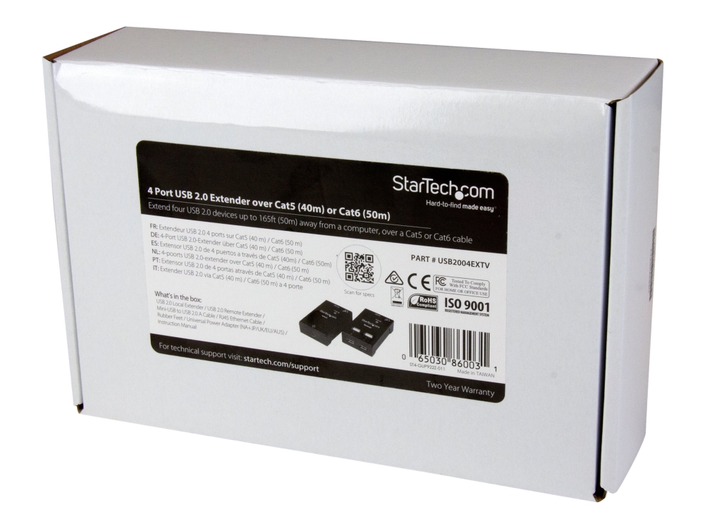 StarTech.com USB 2.0-över-Cat5-eller-Cat6-förlängare med 4 portar - 50 m - USB-förlängningskabel - USB 2.0 - över CAT 5/6 - 4 portar - upp till 50 m - för P/N: SVA5N3NEUA | Datortillbehör - KVM & Switchar - Switchar | GameStuff