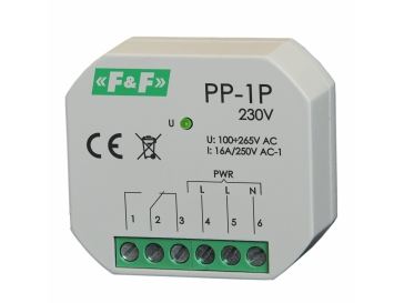 F&F Elektromagnetisches Relais 1P 16A P/T - Pp-1P 230V