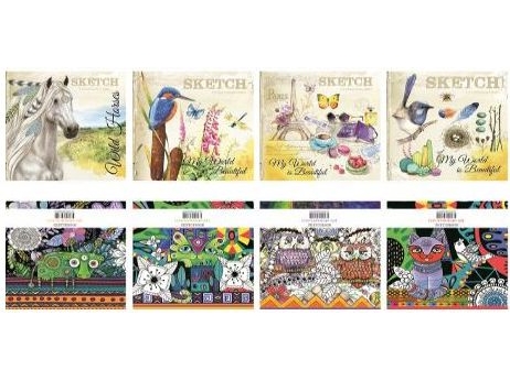 Fresh dekorativ notesbog 80 ark med linjer i tern 8 217067 |