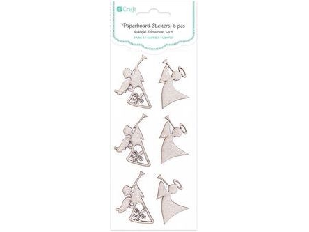 Cardboard Stickers - Angels 6Pcs