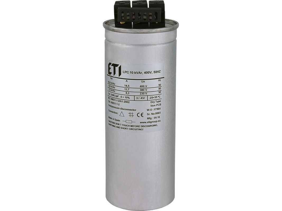 Eti-Polam CP LPC kolmivaihekondensaattori 10 kVAr 400V 50Hz (004656750)