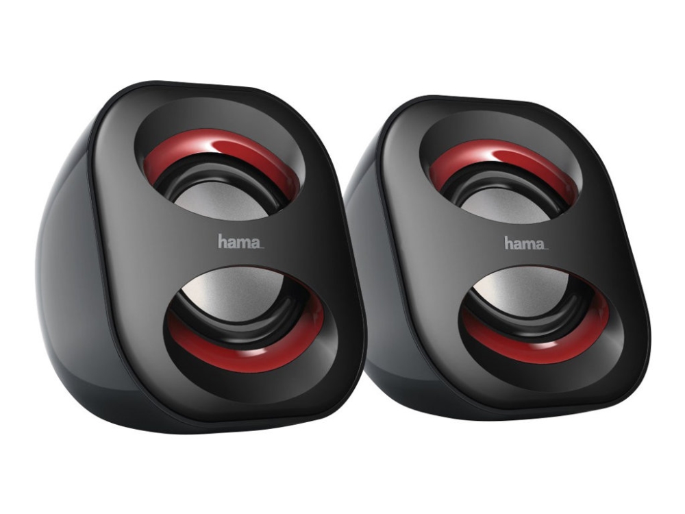Hama Sonic Mobil 183 - Højttalere - Til Pc - 3 Watt (Total) - Sort, Rød
