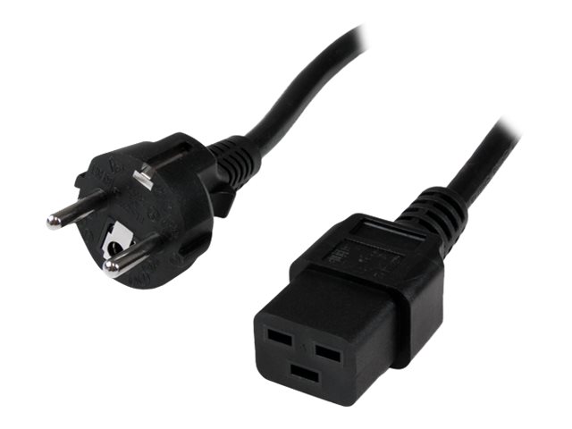 Startech.Com 2 M Computer Stromkabel, 16Awg, Eu Schuko Auf C19, 16A 250V, Ersatz Ac Stromkabel, Drucker Stromkabel, Pc Netzkabel, Monitor Stromkabel