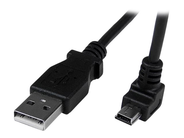 Startech.Com 2M Usb Auf Mini Usb Anschlusskabel Abgewinkelt - Usb A Zu Mini B Kabel, 2 M, Usb A, Mini-Usb B, Usb 2.0, 480 Mbit/S, Schwarz