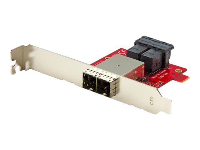 Startech.Com Mini-Sas Adapter - Dual Sff-8643 Auf Sff-8644 - Voll Und Low-Profile Slotblech - 12Gbit/S, Mini Sas, Mini-Sas Hd, Rot, Ce, Fcc, Taa, Rea