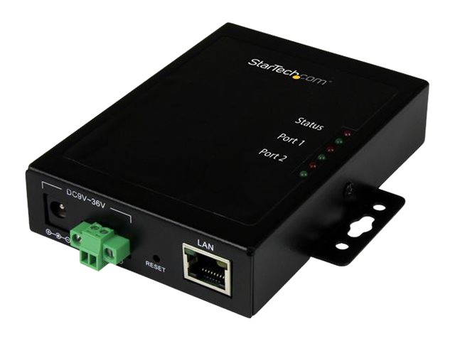 Startech 2 Port Serial-To-Ip Ethernet Device Server - Rs232 - Metal And Mountable - Serial Device Server - Rs232 Serial-Over-Ip (Netrs2322p) - Enheds