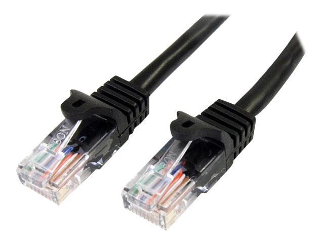 Startech.Com 5M Schwarzes Cat5e / Cat 5 Snagless Patchkabel 5 M - Patchkabel - Rj-45 (Han) Til Rj-45 (Han) - 5 M - Utp - Cat 5E - Knastfri - Sort