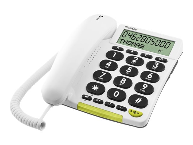 DORO PhoneEasy 312cs - Telefon med ledning med opkalds-ID - hvid