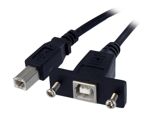 Startech.Com 3 Ft Panel Mount Usb-Kabel B Zu B - F/M - Panel Mount Usb-Verlängerung Usb-B-Buchse Zu Usb-B-Stecker Adapterkabel - Usb-B (F)-Anschluss