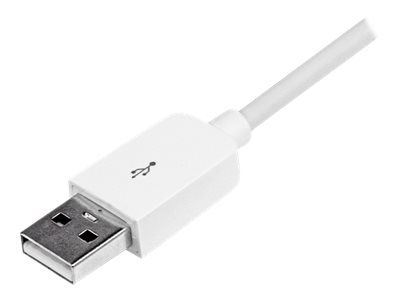 Startech 3M (10Ft) Long White Apple 8-Pin Lightning Connector To Usb Cable For Iphone / Ipod / Ipad - Charge And Sync Cable (Usblt3mw) - Lightning-K
