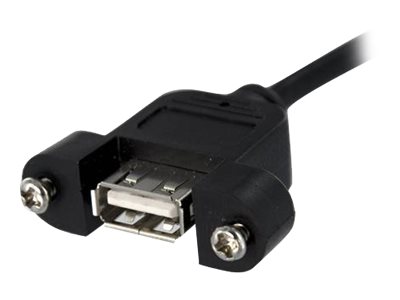 Startech.Com 90Cm Usb 2.0 Blendenmontage Kabel - Usa A Auf Mainboard Pfostenstecker Buchse - Bu/Bu, 0,9 M, Schwarz