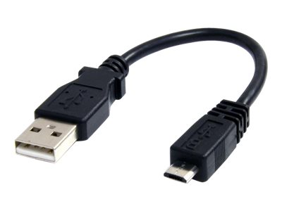 Startech.Com 15Cm Usb 2.0 Auf Micro Usb Kabel - A Auf Micro B - Stecker/Stecker, 0,1524 M, Usb A, Micro-Usb B, Männlich/Männlich, 0,48 Gbit/S, Schwar