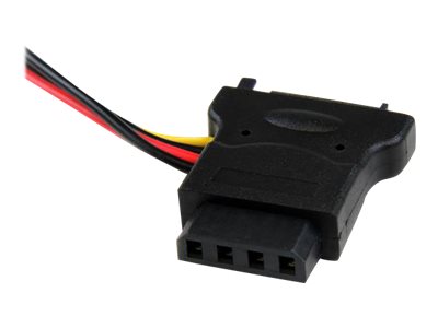 Startech Sata To Lp4 Power Cable Adapter With 2 Additional Lp4 - Power Adapter - 4 Pin Internal Power (F) To Sata Power (M) - 5.9 In - Black - Lp4sat