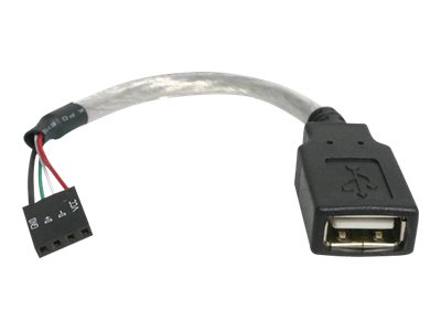 Startech.Com 15 Cm Usb 2.0 Kabel - Usb A-Buchse Auf Usb Mainboard 4Pin Header - Buchse/Buchse, 0,152 M, Grau