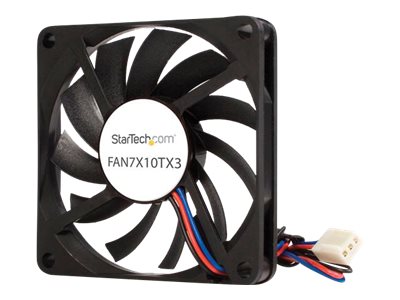 Startech.Com 70Mm Gehäuselüfter - Lüfter Für Pc Gehäuse Mit 3-Pin Molex Stecker, Ventilator, 7 Cm, 3500 Rpm, Schwarz