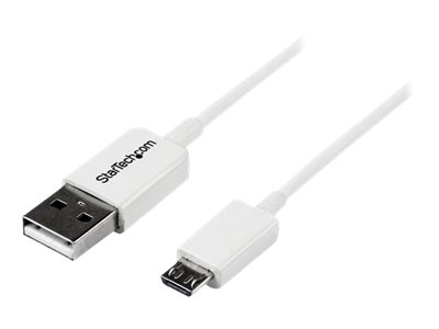 Startech.Com 2M Usb 2.0 A Auf Micro Usb B Kabel - Weiß, 2 M, Usb A, Micro-Usb B, Usb 2.0, Männlich/Männlich, Weiß