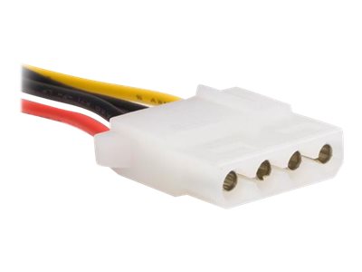 Startech Sata To Lp4 Power Cable Adapter With 2 Additional Lp4 - Power Adapter - 4 Pin Internal Power (F) To Sata Power (M) - 5.9 In - Black - Lp4sat