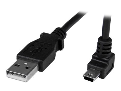 Startech 1M Mini Usb Cable Cord - A To Up Angle Mini B - Up Angled Mini Usb Cable - 1X Usb A (M), 1X Usb Mini B (M) - Black (Usbamb1mu) - Usb-Kabel -