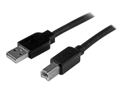 Startech.Com 15M Aktives Usb 2.0 A Auf B Kabel - Stecker/Stecker, 15 M, Usb A, Usb B, Usb 2.0, Männlich/Männlich, Aluminium, Schwarz