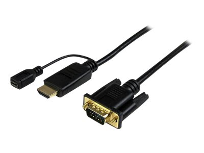 Startech.Com 90Cm Aktives Hdmi Auf Vga Konverter Kabel - Hdmi Zu Vga Adapter, 0,9 M, Vga (D-Sub), Hdmi + Micro Usb, Männlich, Männlich/Weiblich, Gera