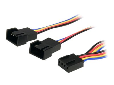 Startech 12In 4 Pin Fan Power Splitter Cable - F/M - 1Ft Fan Y Cable - 1Ft 4-Pin Fan Splitter Cable (Fan4split12) - Splitter Til Blæser - 4 Pin Pwm (