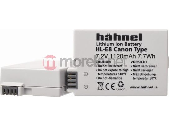 Hahnel HL-E8, Canon, 1120 mAh, 7,2 V, Lithium-Ion (Li-Ion)