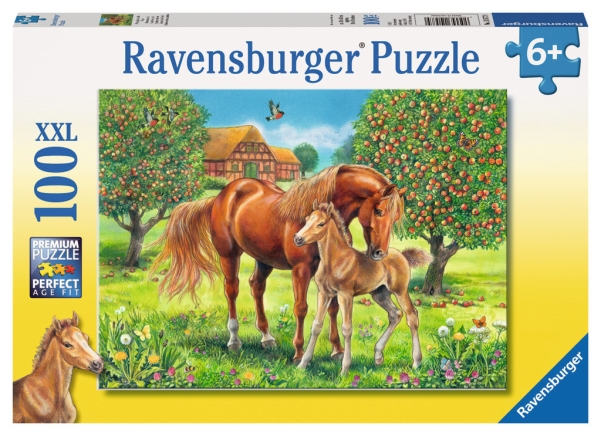 Ravensburger Kinderpuzzle - Pferdeglück Auf Der Wiese, 100 Stück(E), Tiere, 6 Jahr(E)