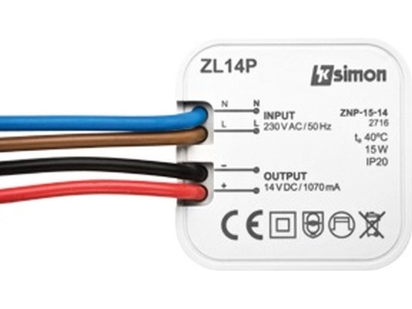 Kontakt-Simon Led-Netzteil Gekapselt 14V Dc 15W Zl14p-15 (Wz-L14p-15Xxx-Xxxx)