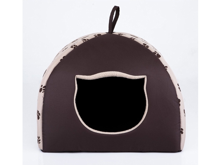 HOBBYDOG Igloo booth - Beige with paws R2