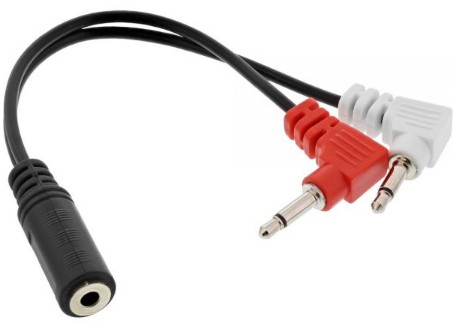 Inline Audio Kopfhörer Flugzeug-Adapterkab., 2X 3,5Mm St / 3,5Mm Bu 3Pol, 0,15M, 2 X 3.5Mm, Stecker, 3.5Mm, Buchse, 0,15 M, Schwarz