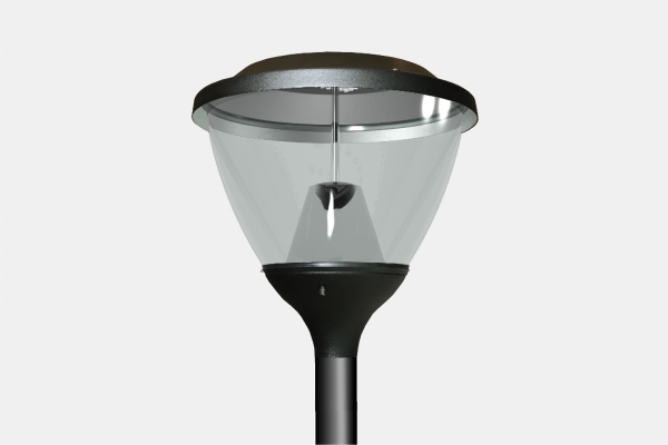 Es-System LED parkarmatur 55W OCP MILEDIA 2 419.LED 840 5000lm OPAL RAL9005 DRV (3682000)