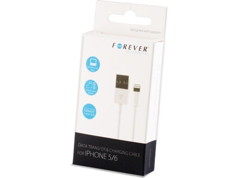 Usb-Kabel Forever Usb-A Auf Lightning Weiß (T_0012102)
