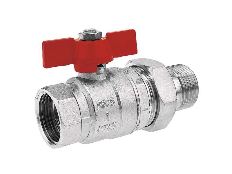 Ferro 3/4 kugleventil med møtrik og skrue KS2