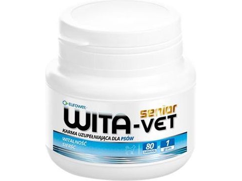 EUROWET Wita-Vet Senior - vitamintilskud til hunde, 80 tabletter