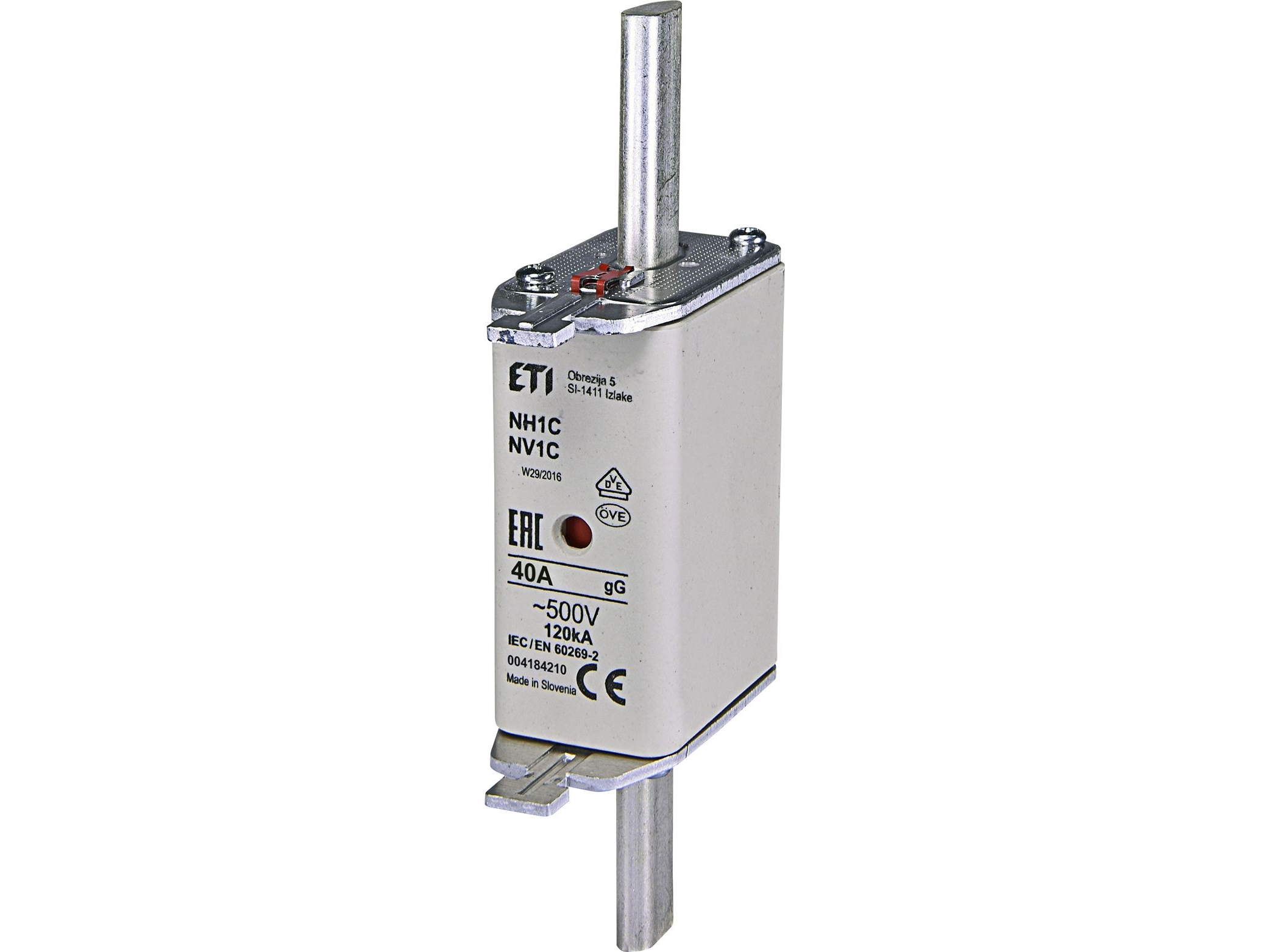Eti-Polam sikringsindsats KOMBI NH1C 40A gG/gL 500V WT-1C (004184210)